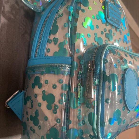 ✨ Disney Parks Loungefly Mickey Sequin Confetti Mini Backpack NWT - Picture 4 of 6